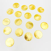 15MM Gold-plated sterling silver Buy brushed round flat disc charm with a single hole